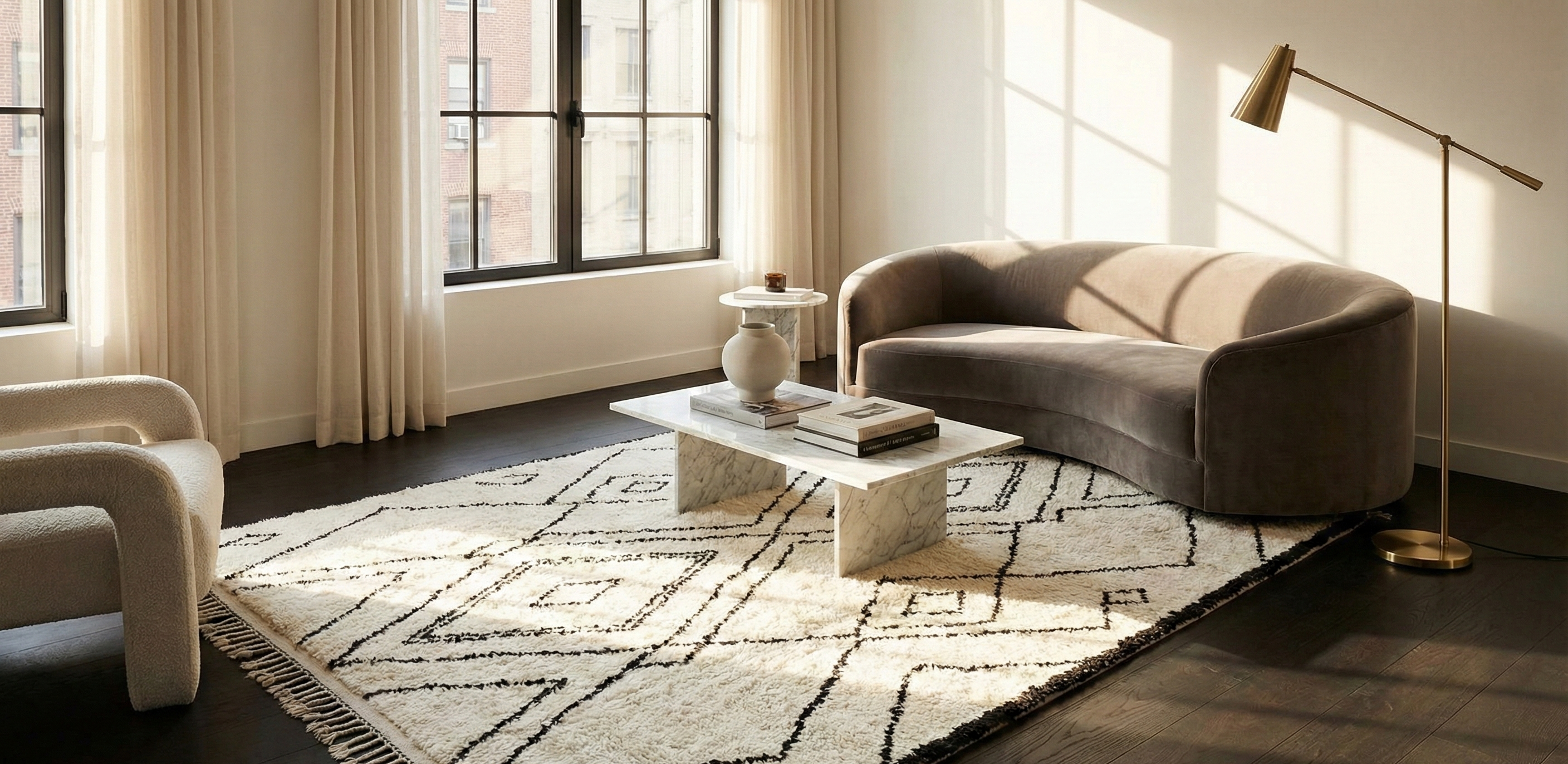 L’Art du Contraste : Pourquoi le Tapis Berbère est l’Allié de la Modernité