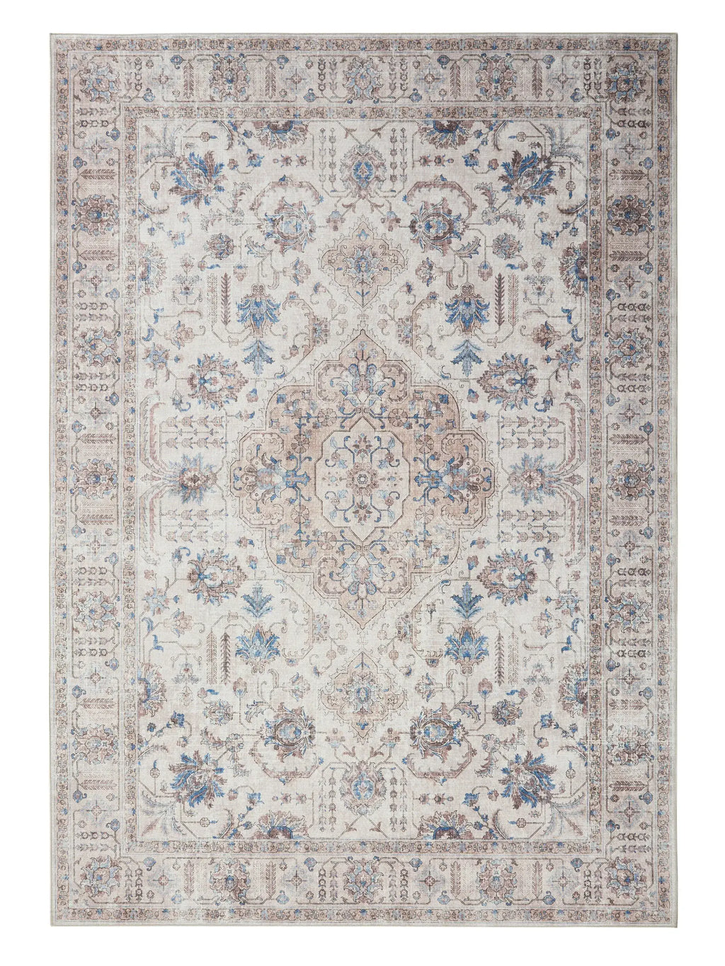 Tapis Persan Kirman blanc cassé