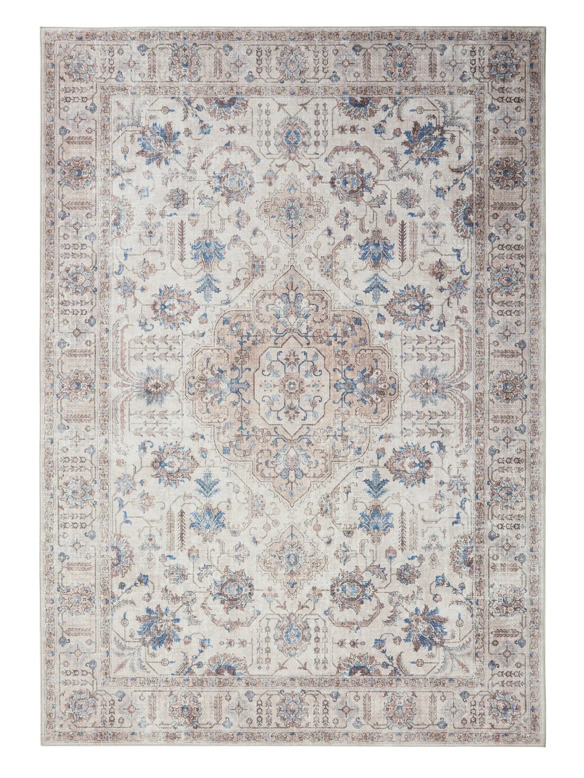 Tapis Persan Kirman blanc cassé